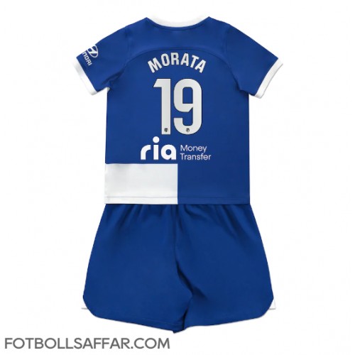 Atletico Madrid Alvaro Morata #19 Bortadräkt Barn 2023-24 Kortärmad (+ Korta byxor)